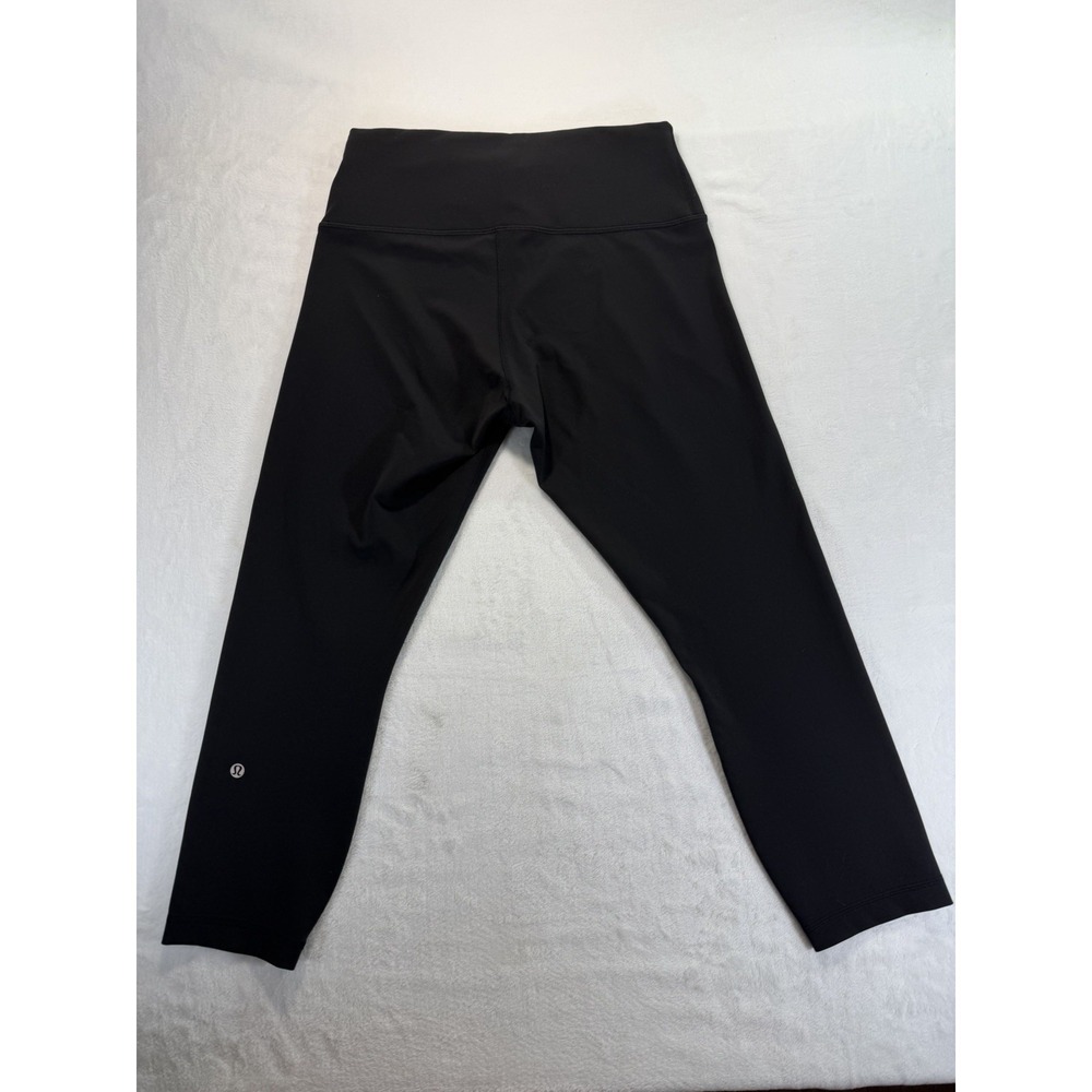 Lululemon Wunder Train High Rise Tights 24" Black Women's 12 Crop Contour - Picture 3 of 8